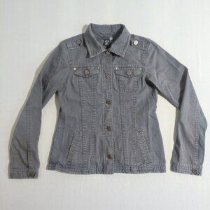 Fox Racing Military Style Jean Jacket women's size S grey colour